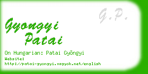 gyongyi patai business card