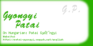 gyongyi patai business card